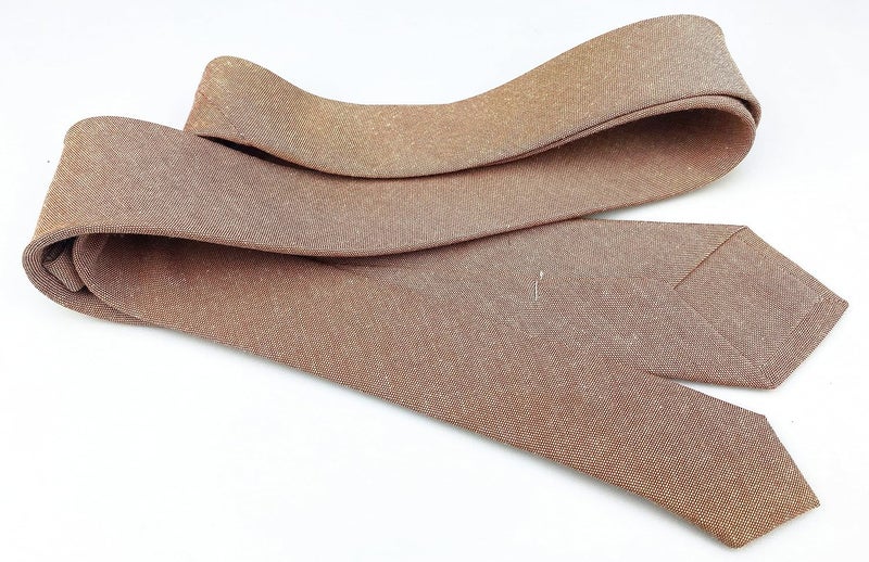 Elfeves Men's Skinny Solid Color Tie Causal Cotton Linen Narrow Slim cut Necktie - Image 4
